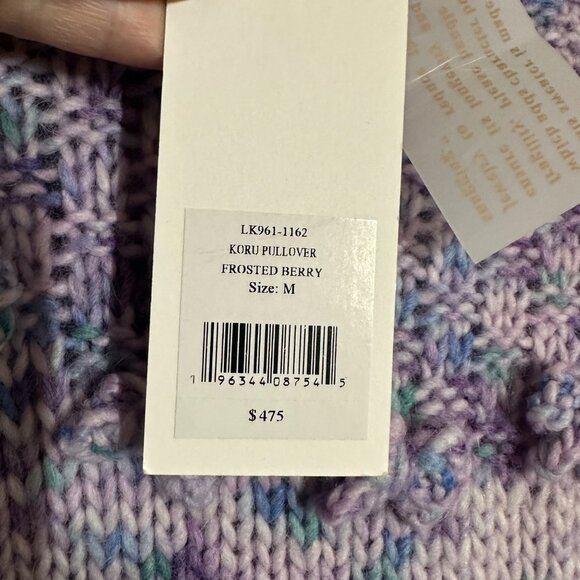 LoveShackFancy Koru Fringe Pullover Sweater Womens Sz M Wool Alpaca Cottagecore - Picture 10 of 13